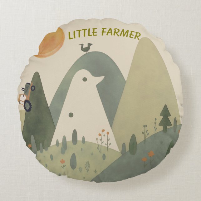 Little Explorer Hills Round Cushion (Front)
