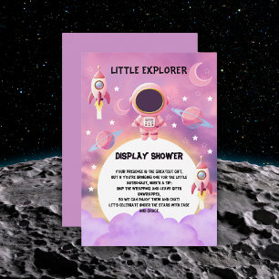 Little Explorer Modern Purple Baby Shower Enclosure Card