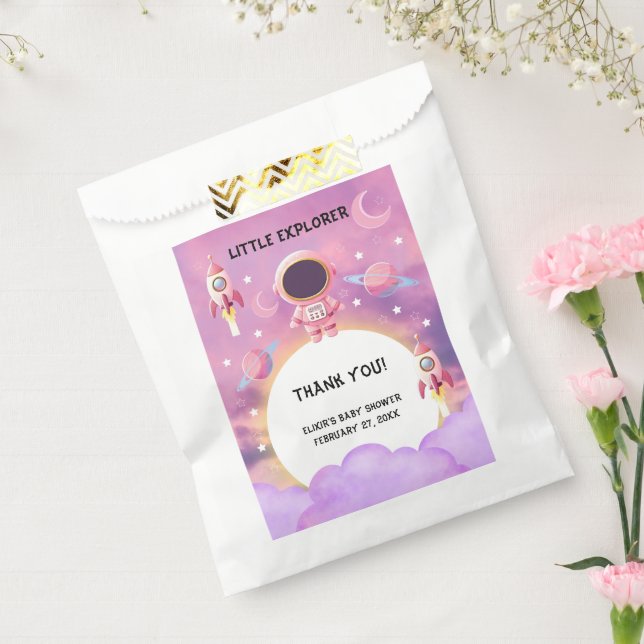 Little Explorer Modern Purple Baby Shower  Favour Bag (Sealed)