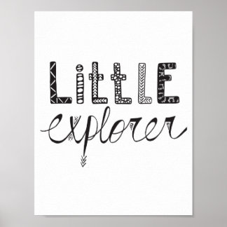 Little Explorer - Nursery or Kids Room Poster