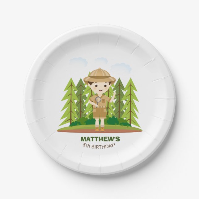 Little Explorer Paper Plate (Front)
