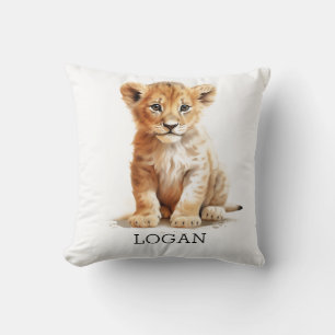 Little Explorer - Personalised Lion Cub Cushion
