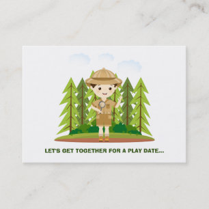 Little Explorer Play Date Calling Card