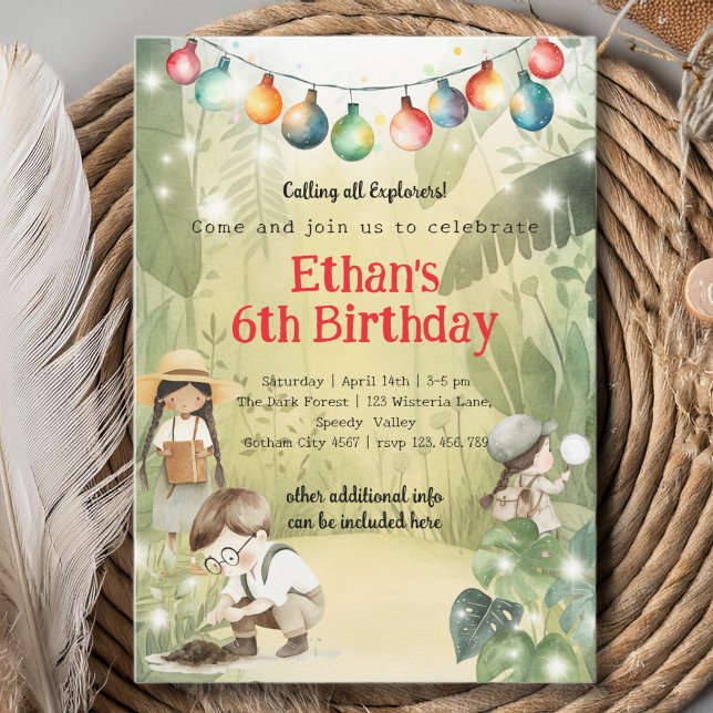 Little explorers kids birthday invitation (Creator Uploaded)