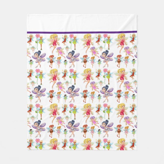 Little Fairies  Fleece Blanket (Front)