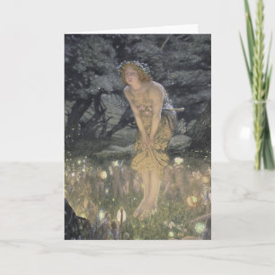 Little Fairy Angel and Girl Card