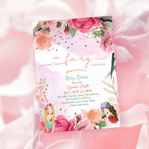 Little Fairy Baby Girl Shower Invitation