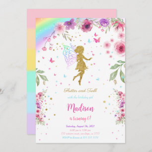 Little Fairy Birthday Party Invitation