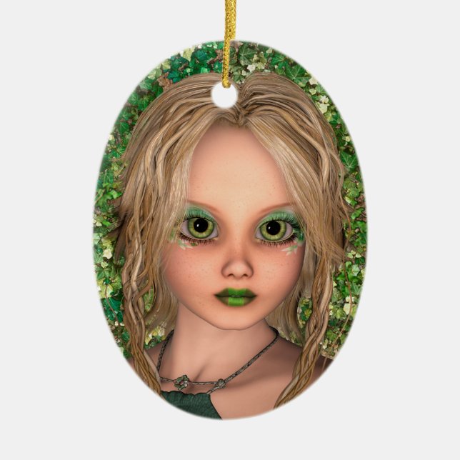 Little Fairy Ceramic Ornament (Front)