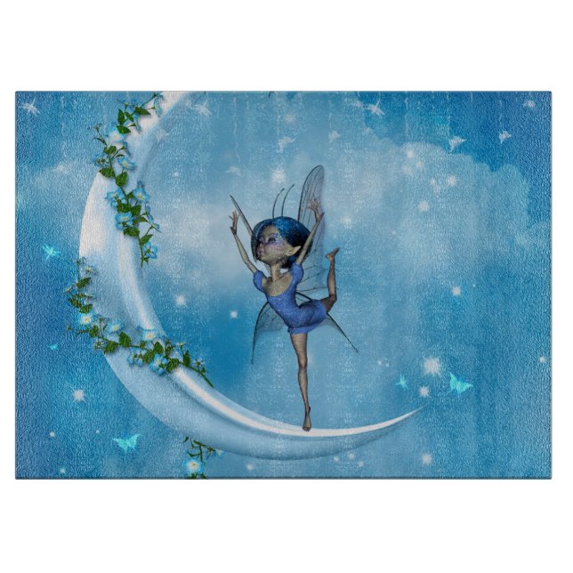 Little fairy dancing on the moon cutting board (Front)