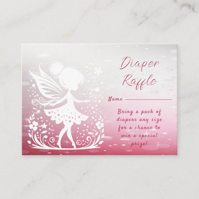 Little Fairy Floral Baby Shower Enclosure Card (Front)