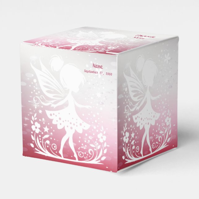 Little Fairy Floral Favour Box (Front Side)