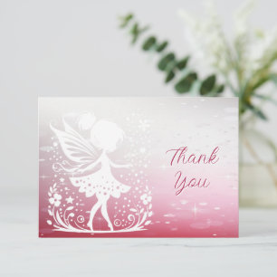 Little Fairy Floral Thank You Card