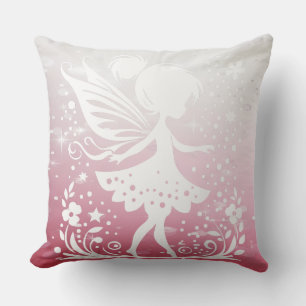 Little Fairy Floral Throw Pillow