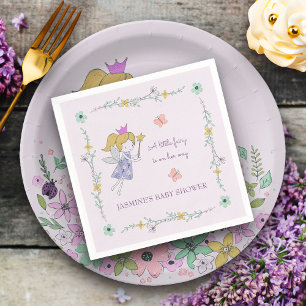 Little Fairy Flower Garden Any Occasion Lilac Napkin