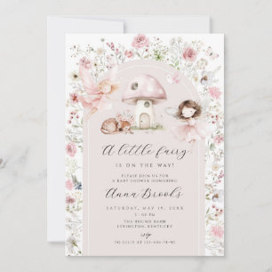 Little Fairy Girl Baby Shower Invitation