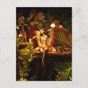 Little Fairy Girl Day Dreaming Postcard
