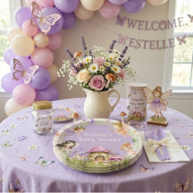 Little Fairy Pastel Floral Girl Baby Shower