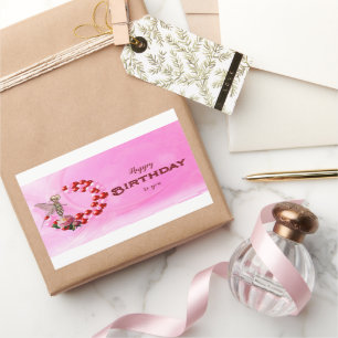 Little Fairy wish you a Happy Birthday Rectangular Sticker