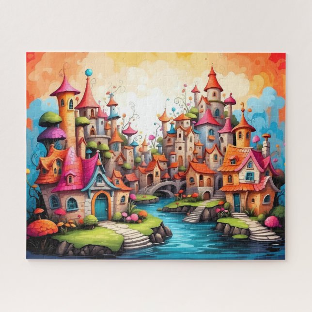 little fantasy fairytale town jigsaw puzzle (Horizontal)