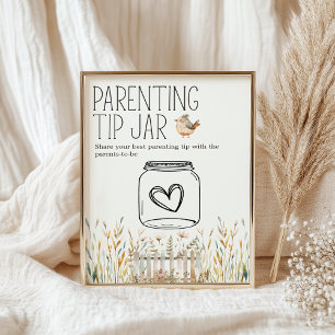 Little Farm Baby Shower Parenting Tip Jar Sign