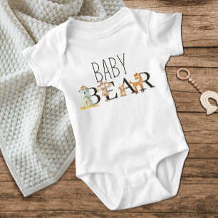 Little Farm Nursery Animals Baby Bear Baby Bodysuit