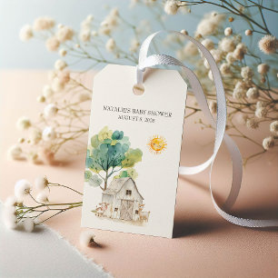Little Farm Nursery Animals Baby Shower Gift Tags