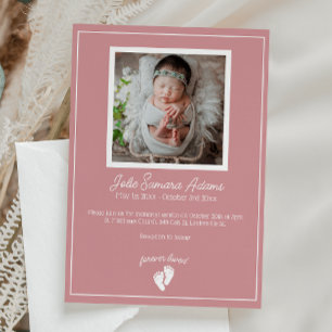 Little Feet Baby Memorial Funeral Invitation