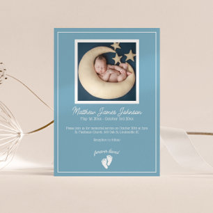 Little Feet Baby Memorial Funeral Invitation