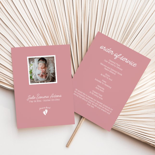 Little Feet Baby Memorial Order or Service Program (Creator Uploaded)