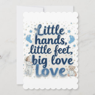 Little feet baby shower invitation