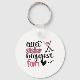 Little Field Hockey Sister Biggest Fan Key Ring