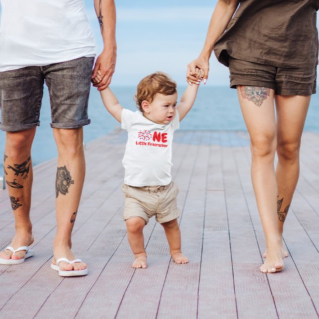 Little Firecracker 1st Birthday Baby T-Shirt (Creator Uploaded)