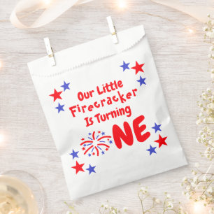 Little Firecracker 1st Birthday Favour Bag