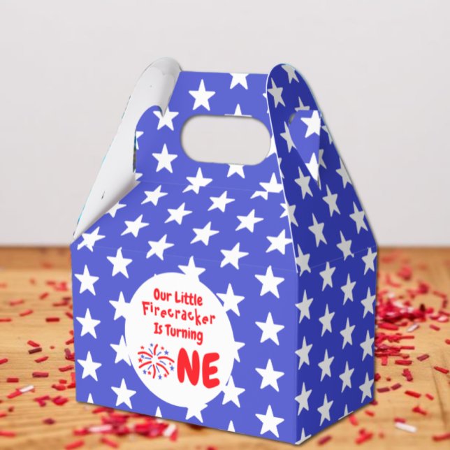 Little Firecracker 1st Birthday Favour Box (Creator Uploaded)