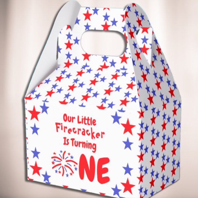 Little Firecracker 1st Birthday Favour Box (Creator Uploaded)