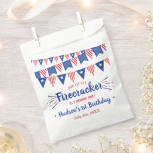 Little Firecracker 4th Of July 1st Birthday Favour Bag