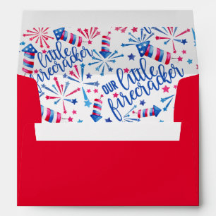 Little Firecracker 4th of July Birthday Theme Envelope