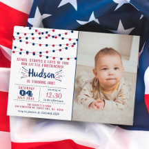 Little Firecracker 4th Of July Photo 1st Birthday