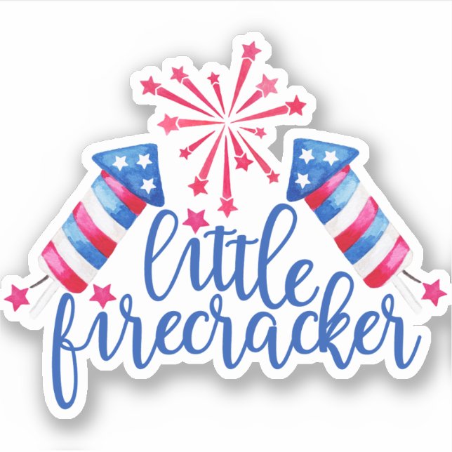 Little Firecracker 4th of July Red White & Blue (Front)