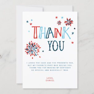 Little Firecracker 4th of July Thank You Card