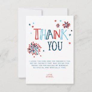 Little Firecracker 4th of July Thank You Card