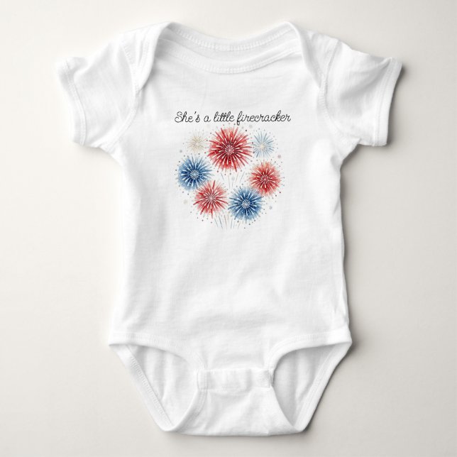 Little firecracker baby  bodysuit (Front)