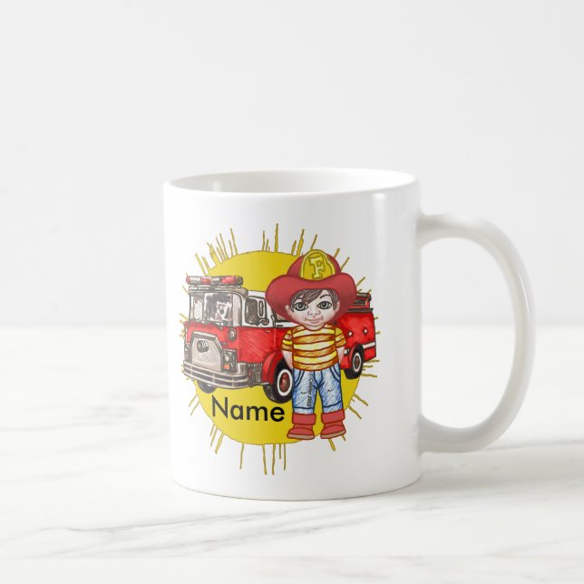 Little Firefighter Coffee Mug (Right)