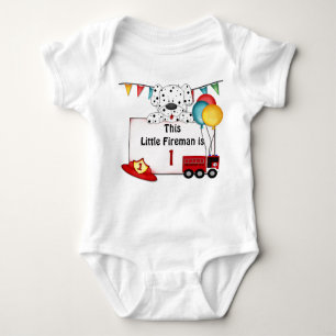 Little Fireman Dalmation - Customise Baby Bodysuit