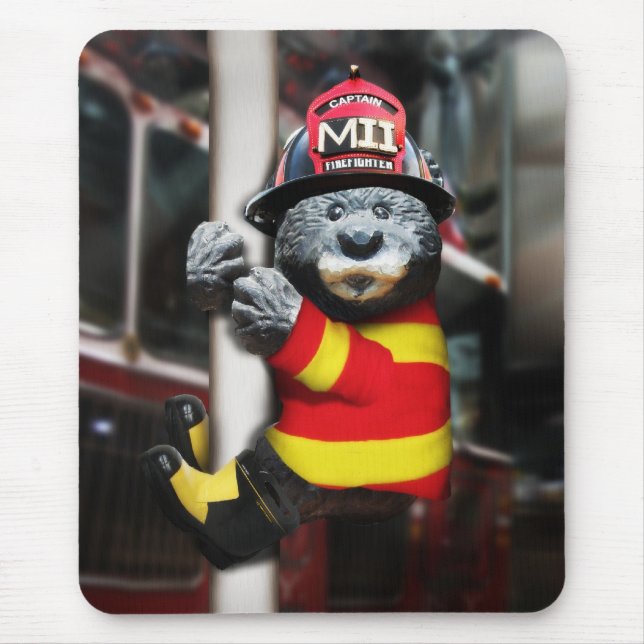 Little Fireman Mouse Pad (Front)