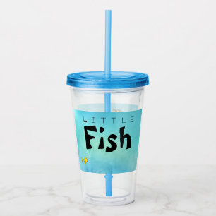 Little Fish Big Fish Funny Acrylic Tumbler