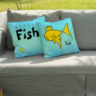 Little Fish Big Fish Funny Cushion