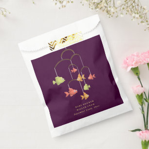 Little Fish Crimson Red Baby Shower Favour Bag
