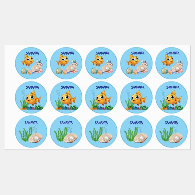 Little Fish Waterproof Labels (Sheet)